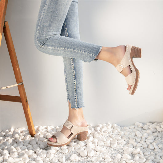 Sandalias Cómodas de Tacón Grueso para Mujer - Estilo Europeo Talla Grande - Image 7