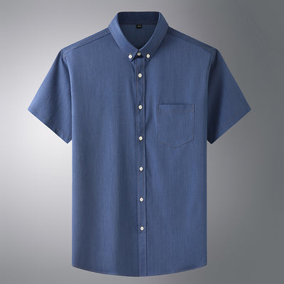 Camisa de Negocios Casual Efecto Denim para Hombre - Image 2