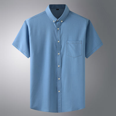 Camisa de Negocios Casual Efecto Denim para Hombre - Image 3