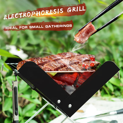 Parrilla Portátil de Acero Inoxidable Plegable para Camping y Asados
