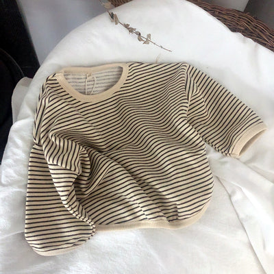 Camisetas Infantiles a Rayas con Cuello Redondo y Forro Interior - Image 10