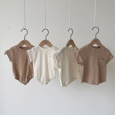 Romper Infantil de Verano - Camiseta Suelta de Algodón con Bolsa Triangular - Image 13