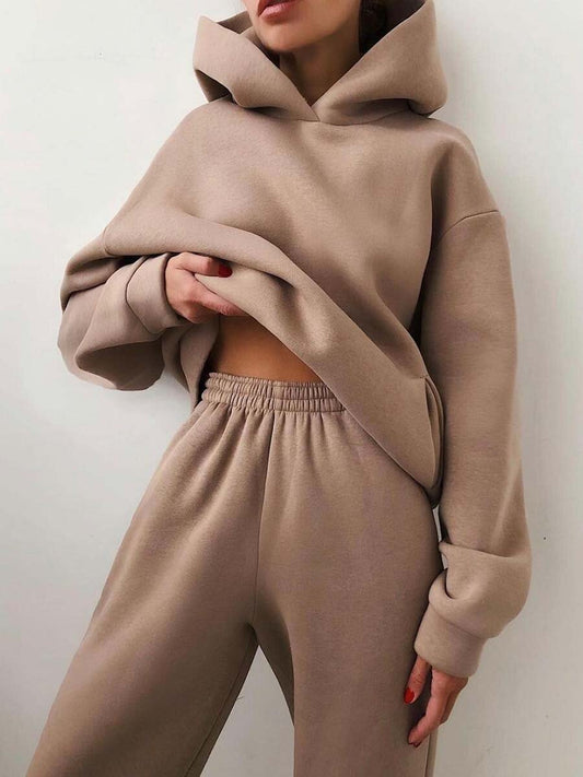 Conjunto Deportivo Mujer con Capucha - Sudadera y Pantalón Cómodo