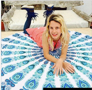 Pareo Playa Redondo Estampado - Protección Solar y Estilo Versátil - Image 32