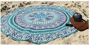 Pareo Playa Redondo Estampado - Protección Solar y Estilo Versátil - Image 33