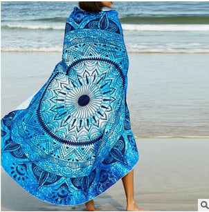 Pareo Playa Redondo Estampado - Protección Solar y Estilo Versátil - Image 19