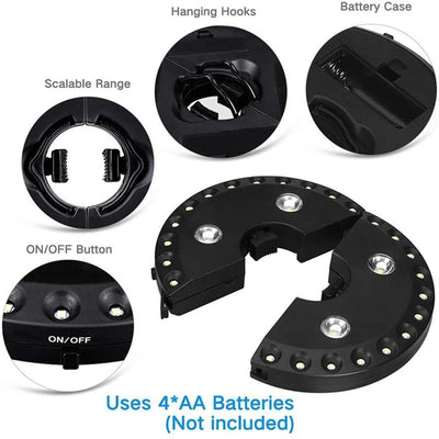 Lámpara Camping Multifuncional 24 LED - Luz Portátil con Paraguas Desmontable - Image 11