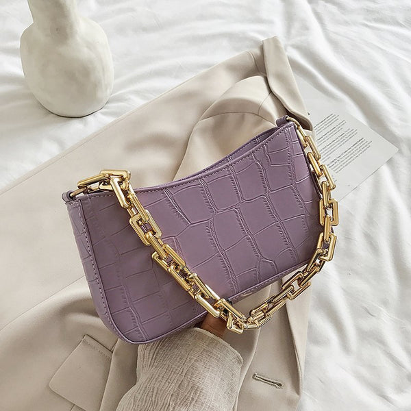 Bolsa de Hombro Elegante con Cadena - Diseño Trendy Minimalista