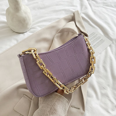 Bolsa de Hombro Elegante con Cadena - Diseño Trendy Minimalista - Image 2