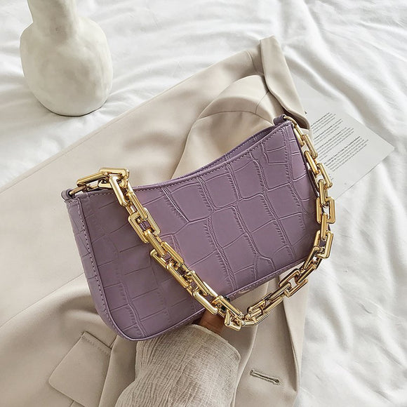 Bolsa de Hombro Elegante con Cadena - Diseño Trendy Minimalista