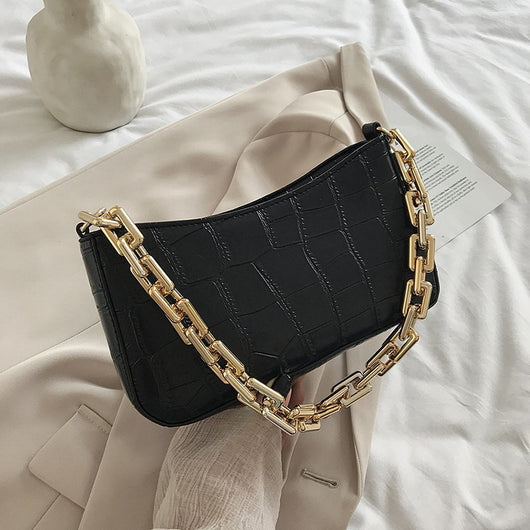 Bolsa de Hombro Elegante con Cadena - Diseño Trendy Minimalista - Image 4