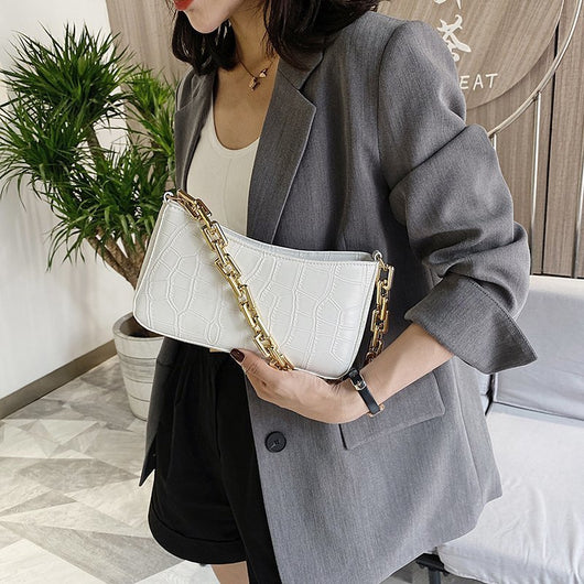 Bolsa de Hombro Elegante con Cadena - Diseño Trendy Minimalista - Image 5