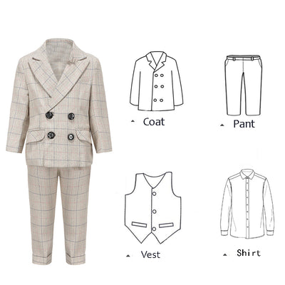 Traje Formal Infantil de Tres Piezas - Estilo Británico Elegante - Image 8