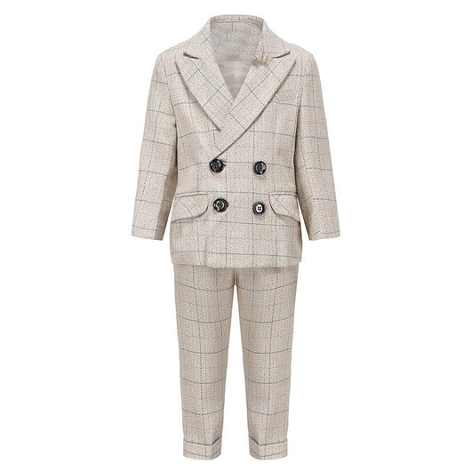 Traje Formal Infantil de Tres Piezas - Estilo Británico Elegante