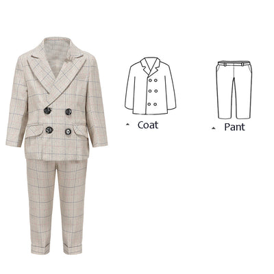 Traje Formal Infantil de Tres Piezas - Estilo Británico Elegante - Image 3
