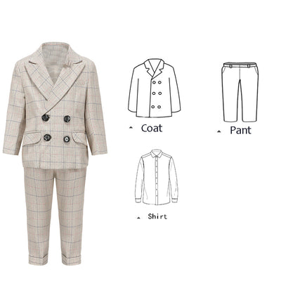 Traje Formal Infantil de Tres Piezas - Estilo Británico Elegante - Image 4