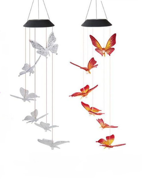 Lámpara Solar Mariposa LED Multicolor con Viento para Jardín - Image 7