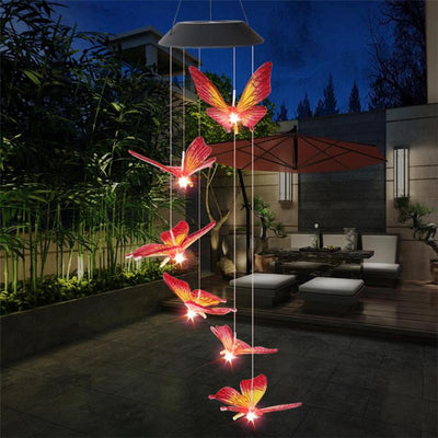 Lámpara Solar Mariposa LED Multicolor con Viento para Jardín - Image 3