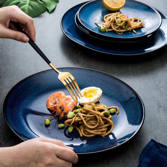 Plato de Cerámica Europeo Multiusos - Diseño Elegante para Mesa