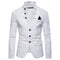 Blazer Casual Slim Fit con Cuello Mao y Botones Decorativos para Hombre