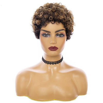Peluca Rizada Africana Natural para Mujer - Cabello Real Corto y Ondulado - Image 7