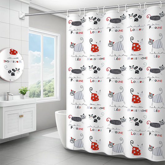Cortina de Baño Impermeable Antimoho con Diseño Cartoon