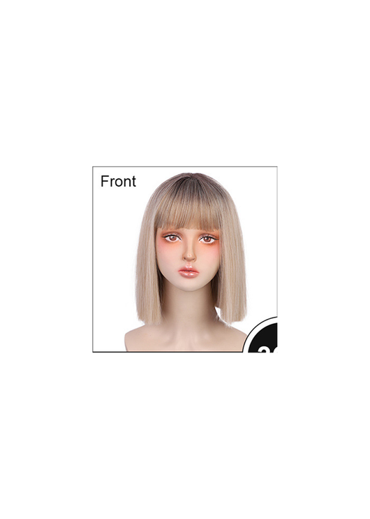 Peluca Sintética de Cabello Liso con Línea Natural - Fibra Premium - Image 3