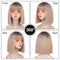 Peluca Sintética de Cabello Liso con Línea Natural - Fibra Premium
