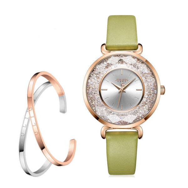 Reloj de Dama Vintage Cuero Bosque