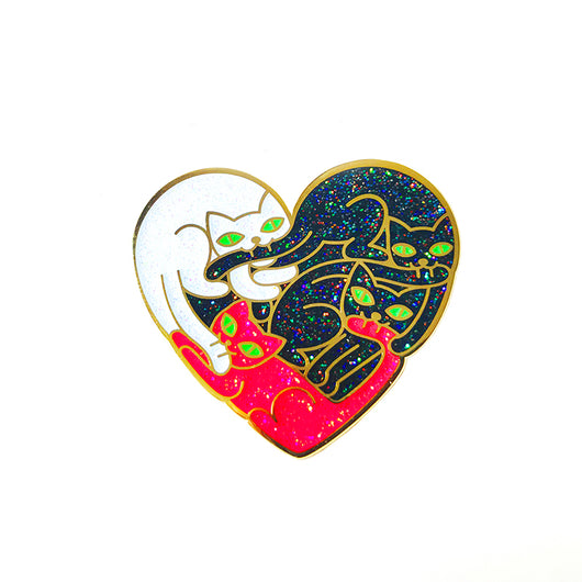 Broche Gato Amor Diseño Original Estilo Instagram Tendencia Cute