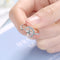 Anillo de Moda Mujer Estilo Japonés con Diamante y Luna Estrella Abierto