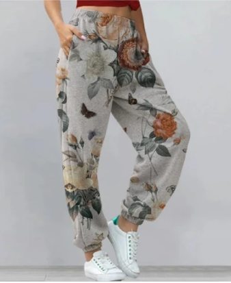 Pantalones Sueltos Casuales con Estampado Floral para Mujer - Image 6