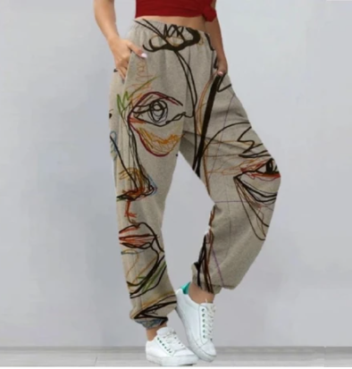 Pantalones Sueltos Casuales con Estampado Floral para Mujer - Image 8