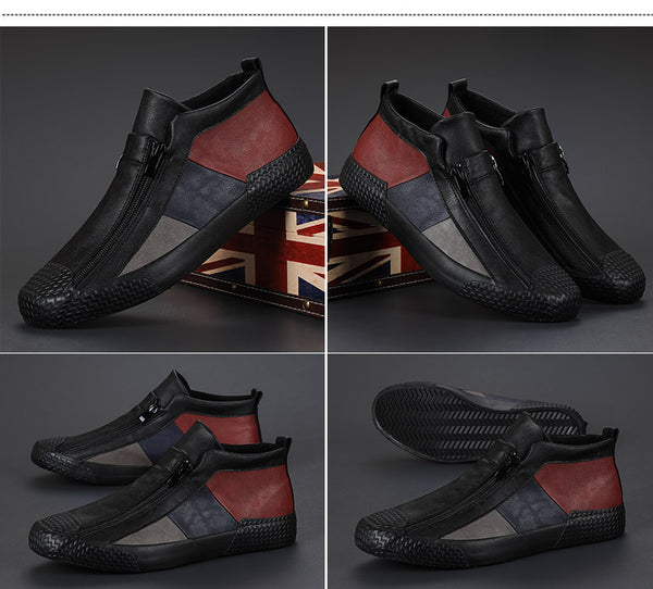 Tenis Deportivos Hombre Otoño Respirable Estilo Coreano Lona Colores Bloqueados