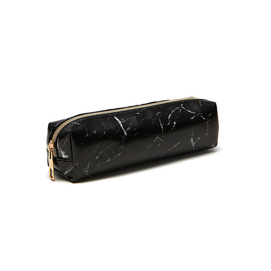 Set de Brochas de Maquillaje Premium con Bolsa de Cuero PU y Diseño Marmolado - Image 3