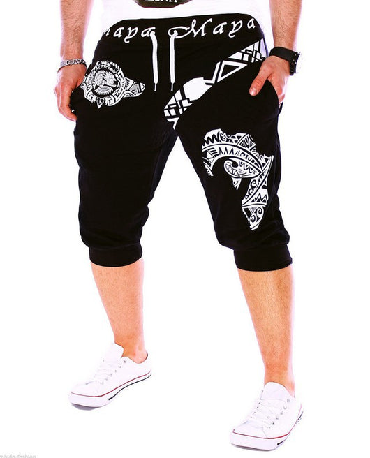Pantalones Casuales Holgados con Estampado Retro para Hombre - Image 9