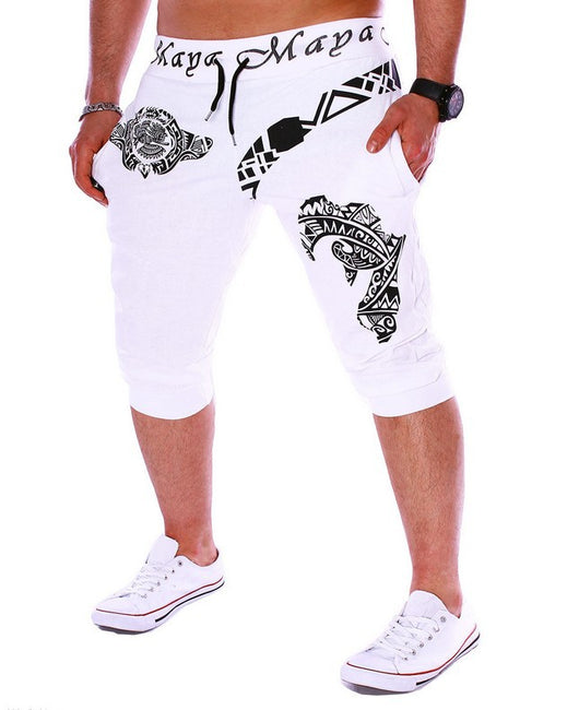 Pantalones Casuales Holgados con Estampado Retro para Hombre - Image 2