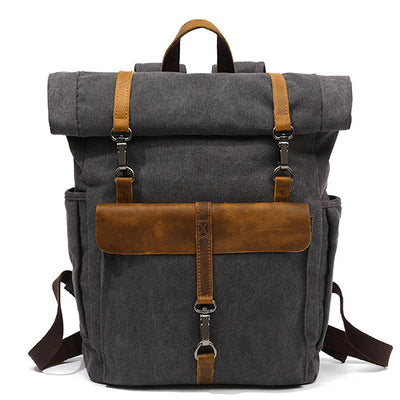 Mochila Retro de Lona para Hombre - Bolsa de Viaje Resistente y Versátil - Image 6