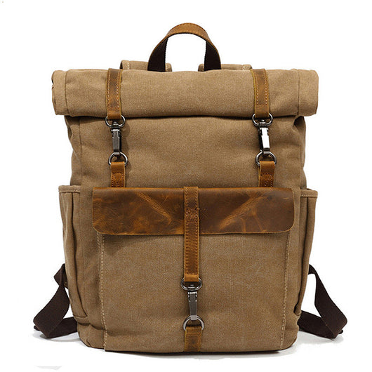 Mochila Retro de Lona para Hombre - Bolsa de Viaje Resistente y Versátil - Image 10