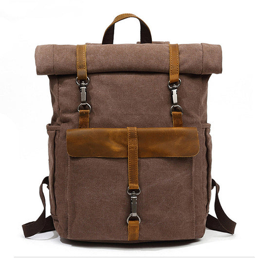 Mochila Retro de Lona para Hombre - Bolsa de Viaje Resistente y Versátil - Image 2