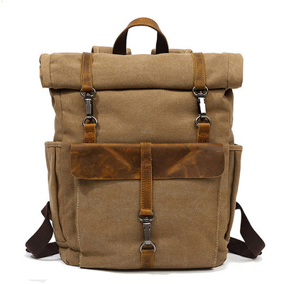 Mochila Retro de Lona para Hombre - Bolsa de Viaje Resistente y Versátil - Image 3