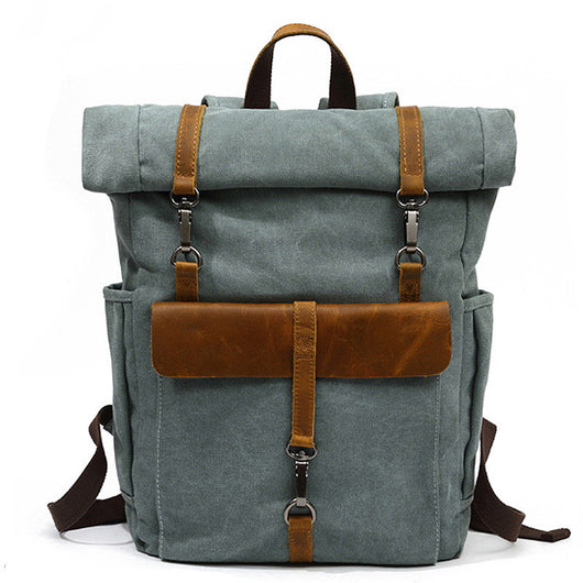 Mochila Retro de Lona para Hombre - Bolsa de Viaje Resistente y Versátil - Image 5