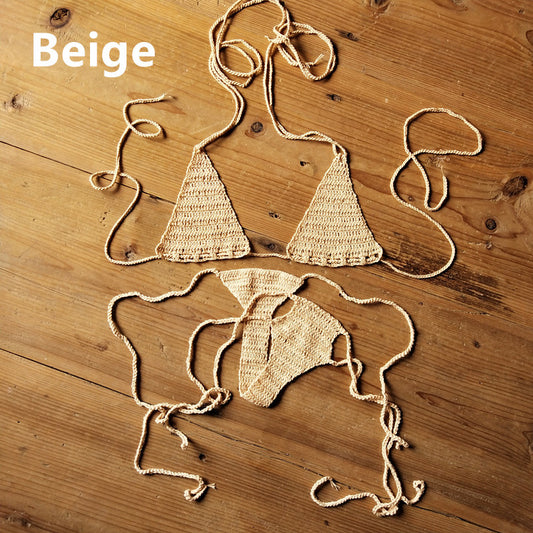 Traje de Baño Tejido a Mano - Bikini Artesanal Exclusivo