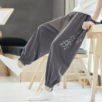 Pantalones Harem Deportivos Coreanos Anchos y Cómodos para Hombre - Image 2