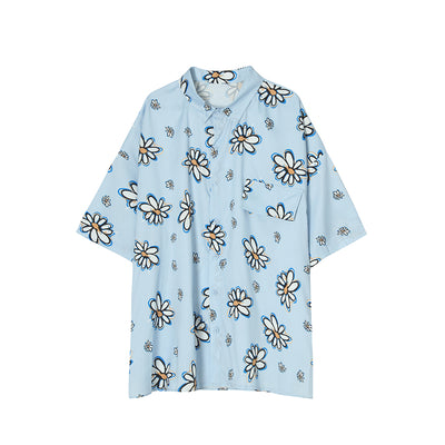 Camiseta Suelta Margarita para Parejas - Diseño Coreano Unisex - Image 2