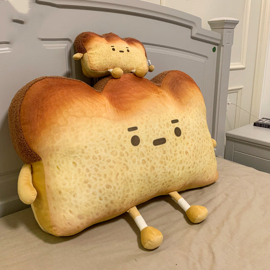 Almohada de Pan Emocional Adorable, Cojín de Sofá Tostada de Dibujos Animados - Image 7