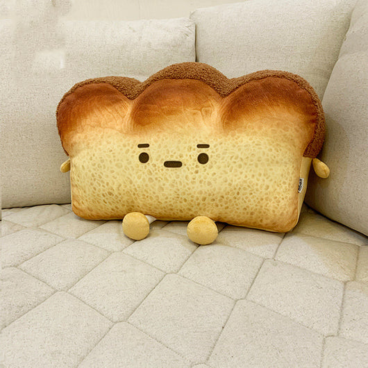 Almohada de Pan Emocional Adorable, Cojín de Sofá Tostada de Dibujos Animados - Image 2