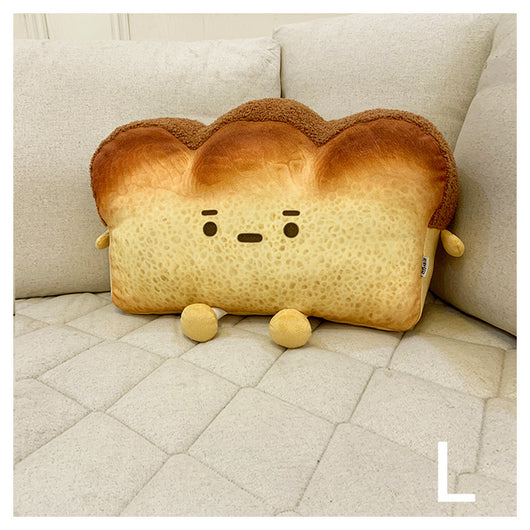 Almohada de Pan Emocional Adorable, Cojín de Sofá Tostada de Dibujos Animados - Image 4