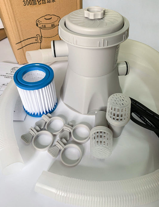 Bomba Filtro Eléctrica para Piscina 300 Galones - Limpiador y Circulador de Agua