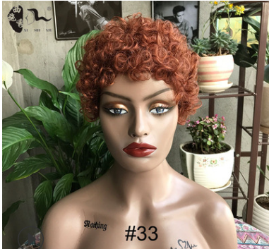 Peluca Rizada Africana Natural para Mujer - Cabello Real Corto y Ondulado - Image 9